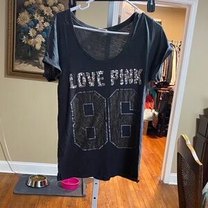 PINK Victoria's Secret Charcoal Tee
